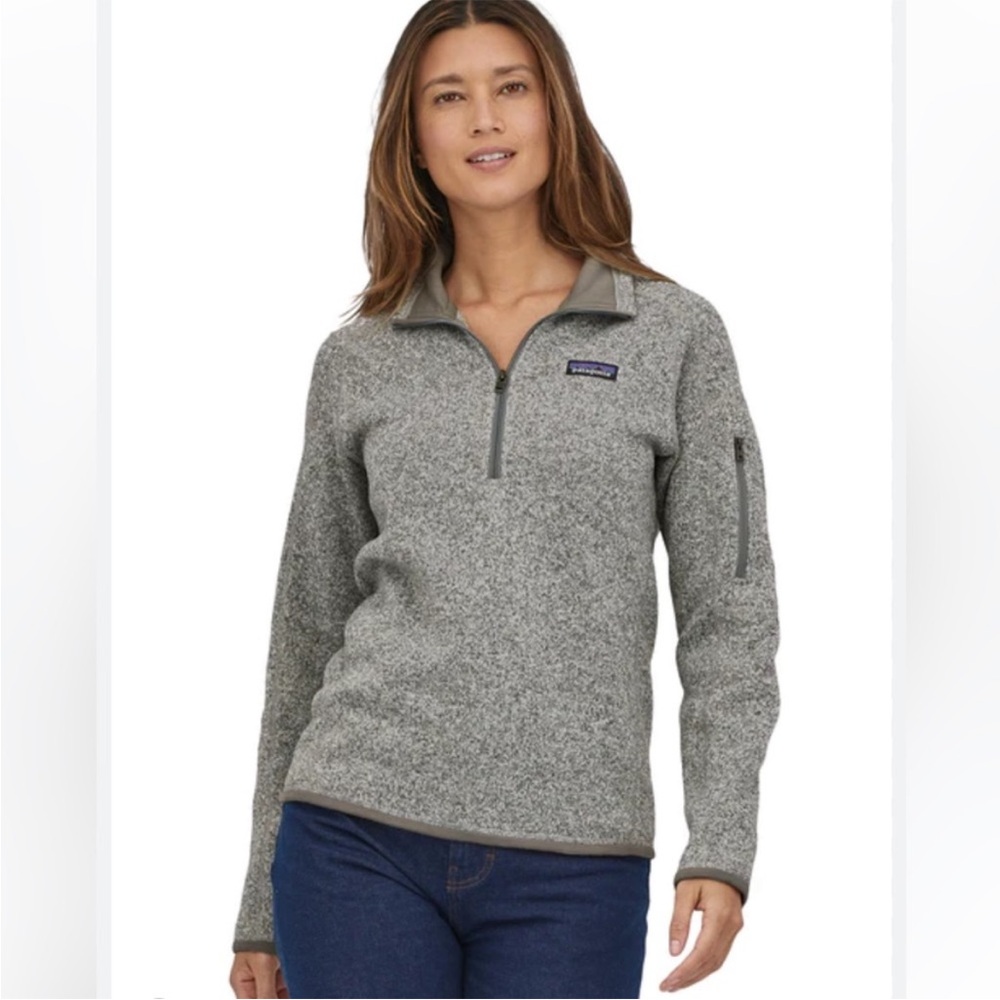 Patagonia Better Sweater 1/4 Zip Heather Gray Pullover Jacket Womens Size Mediun